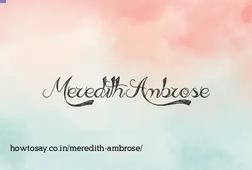 Meredith Ambrose