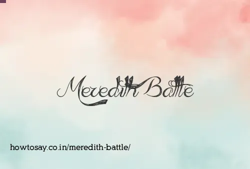 Meredith Battle
