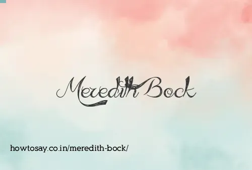 Meredith Bock