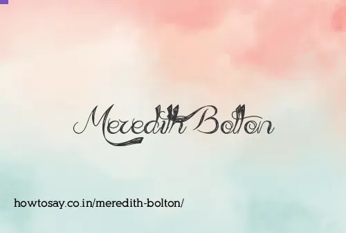Meredith Bolton