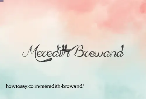 Meredith Browand
