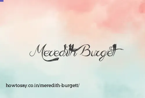 Meredith Burgett