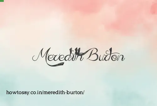 Meredith Burton