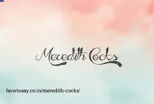 Meredith Cocks