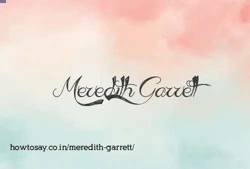 Meredith Garrett