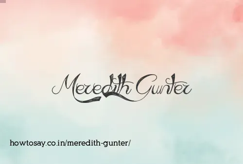 Meredith Gunter