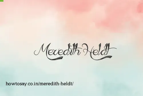 Meredith Heldt