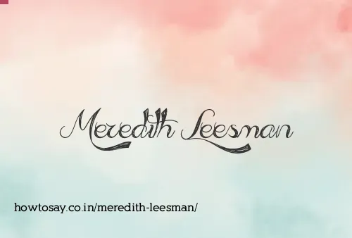 Meredith Leesman
