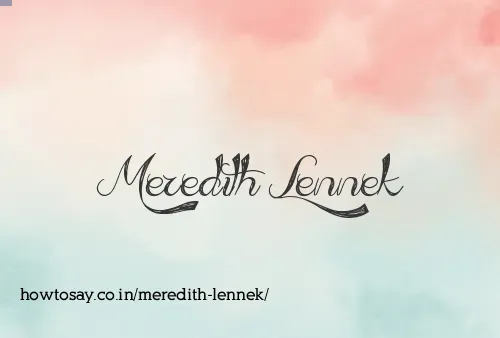 Meredith Lennek