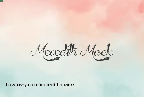 Meredith Mack