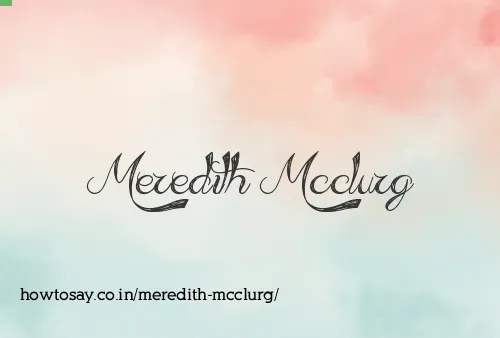 Meredith Mcclurg
