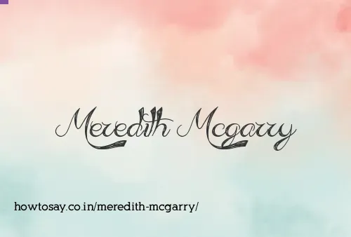Meredith Mcgarry
