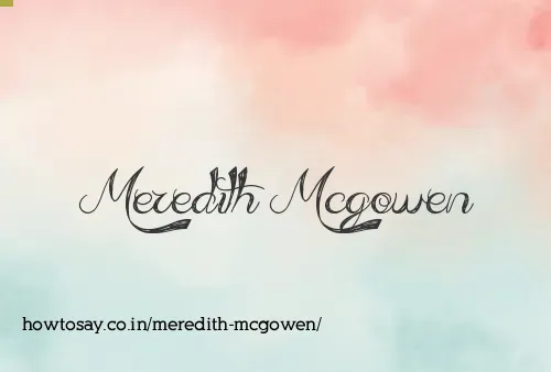 Meredith Mcgowen