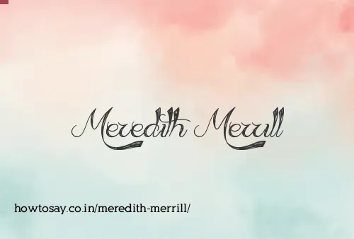 Meredith Merrill