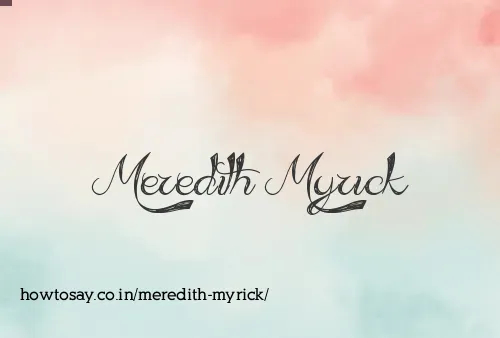 Meredith Myrick