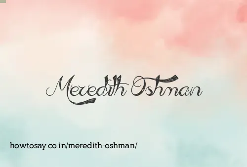 Meredith Oshman