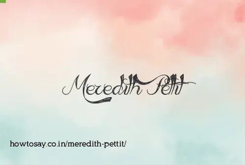 Meredith Pettit