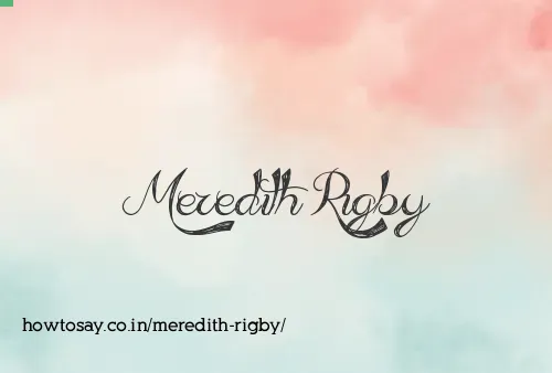 Meredith Rigby