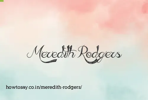 Meredith Rodgers
