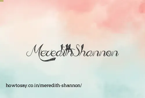 Meredith Shannon