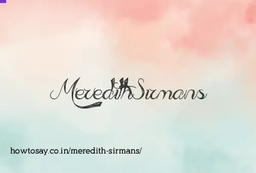 Meredith Sirmans