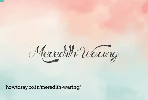 Meredith Waring
