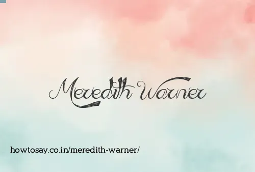 Meredith Warner