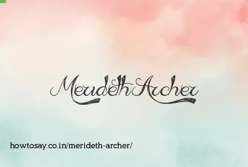 Merideth Archer