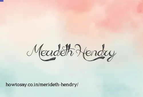 Merideth Hendry