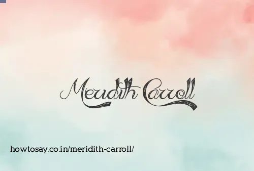 Meridith Carroll