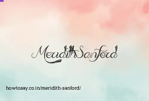 Meridith Sanford