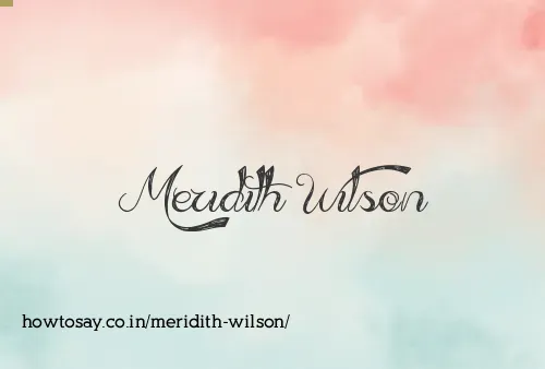 Meridith Wilson