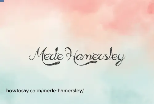Merle Hamersley