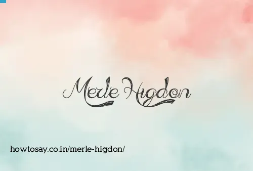 Merle Higdon