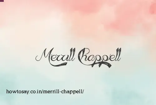 Merrill Chappell