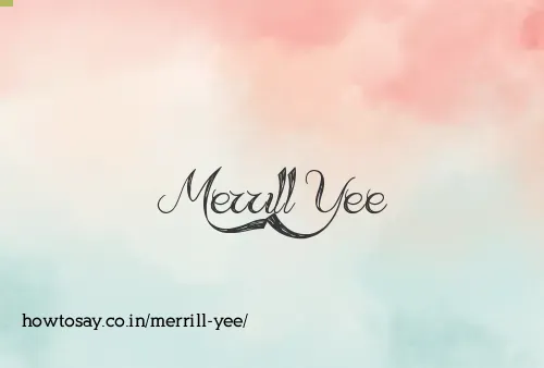 Merrill Yee