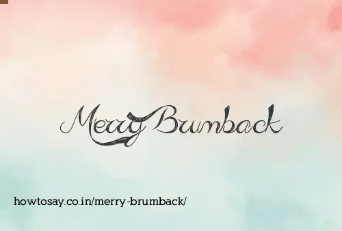 Merry Brumback