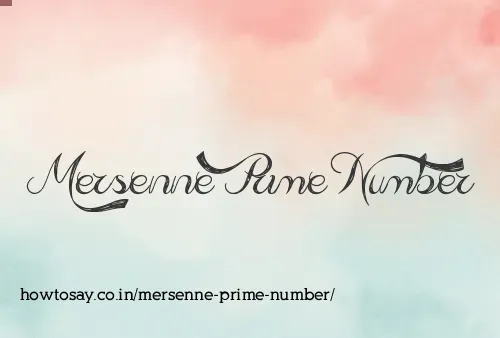 Mersenne Prime Number