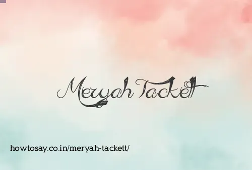 Meryah Tackett