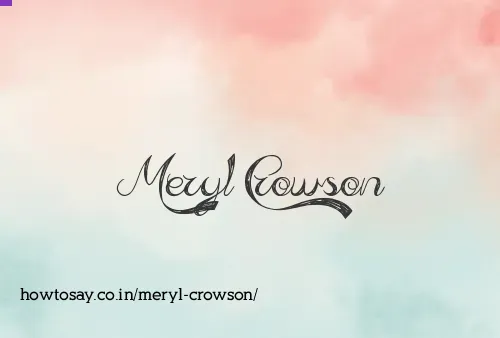 Meryl Crowson