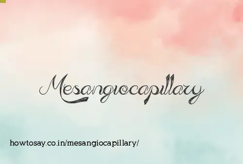 Mesangiocapillary