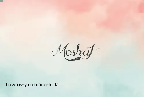 Meshrif