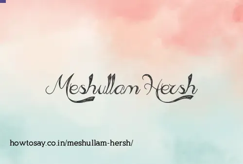 Meshullam Hersh