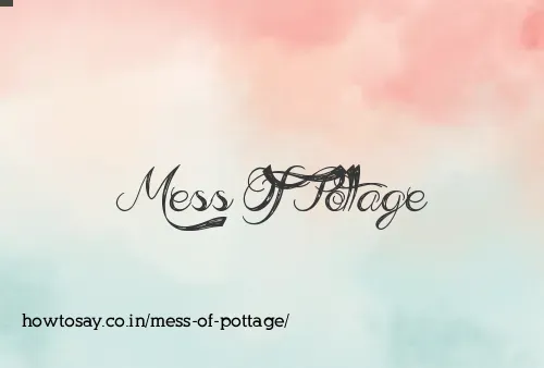 Mess Of Pottage