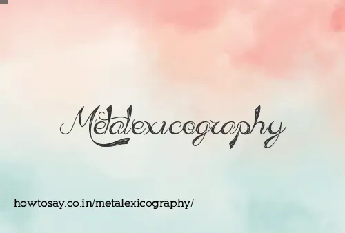 Metalexicography