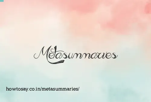 Metasummaries