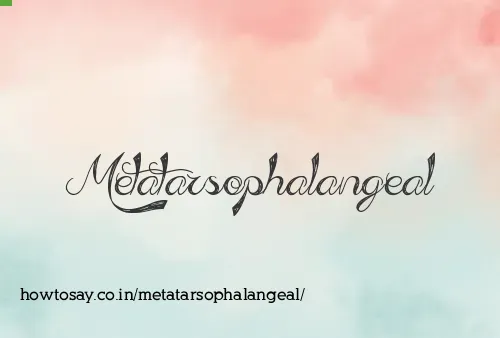 Metatarsophalangeal