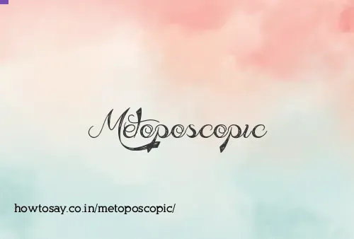 Metoposcopic