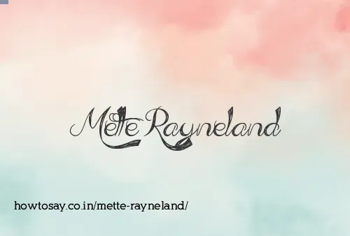 Mette Rayneland