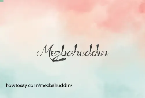Mezbahuddin